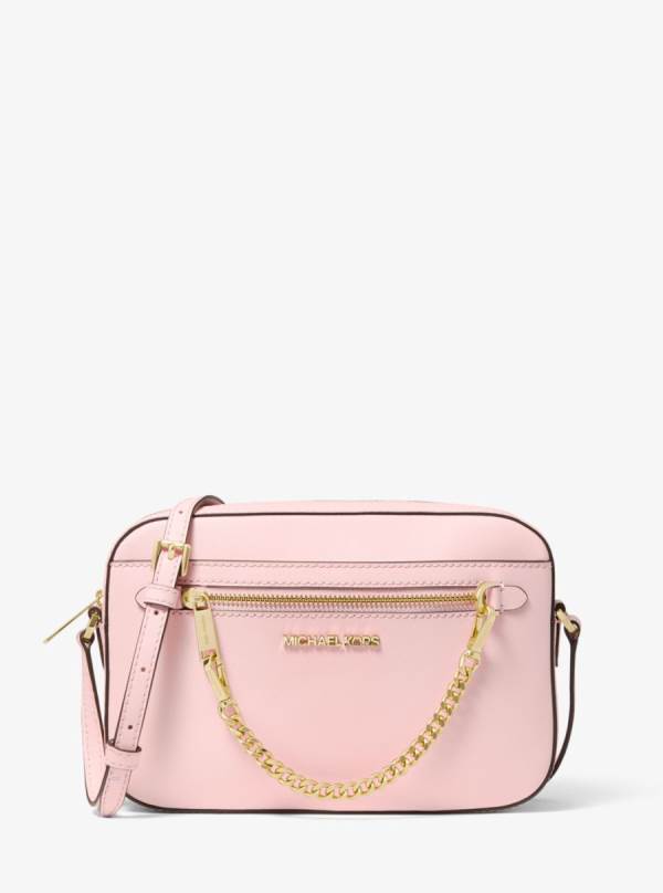 Damske Crossbody Kabelka Michael Kors Jet Set Large Saffiano Leather Ruzove - Kabelky Michael Kors Akcia | VXIZJ-1745